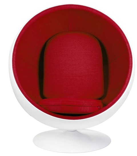 King Home Fotel BALL biało-czerwony - włókno szklane