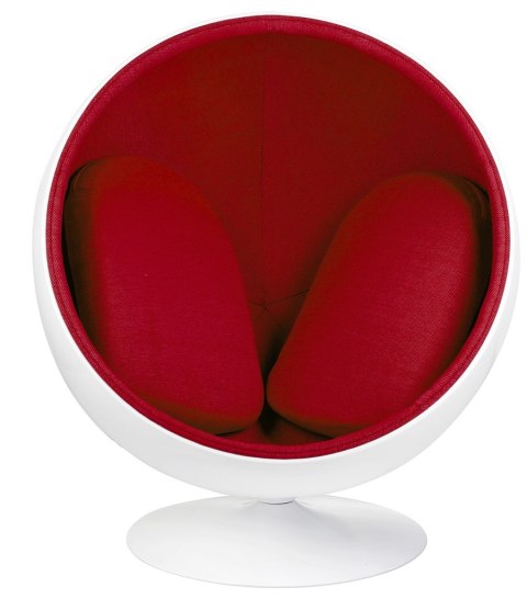 King Home Fotel BALL biało-czerwony - włókno szklane