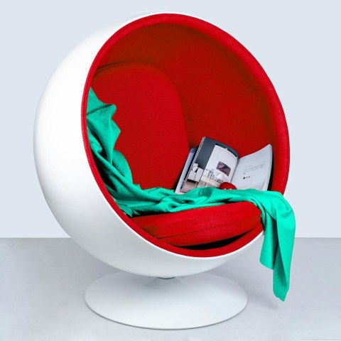 King Home Fotel BALL biało-czerwony - włókno szklane