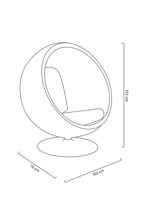 King Home Fotel BALL biało-czerwony - włókno szklane