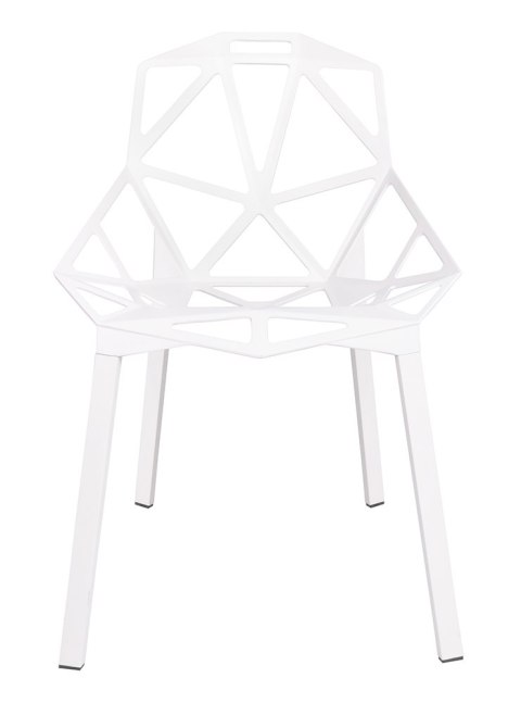 Krzesło SPLIT PREMIUM białe - aluminium