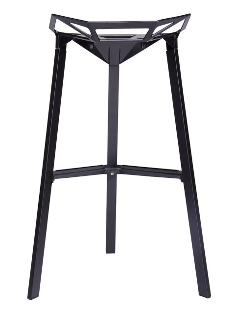 King Home Krzesło barowe SPLIT PREMIUM czarne - aluminium