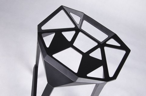 King Home Krzesło barowe SPLIT PREMIUM czarne - aluminium