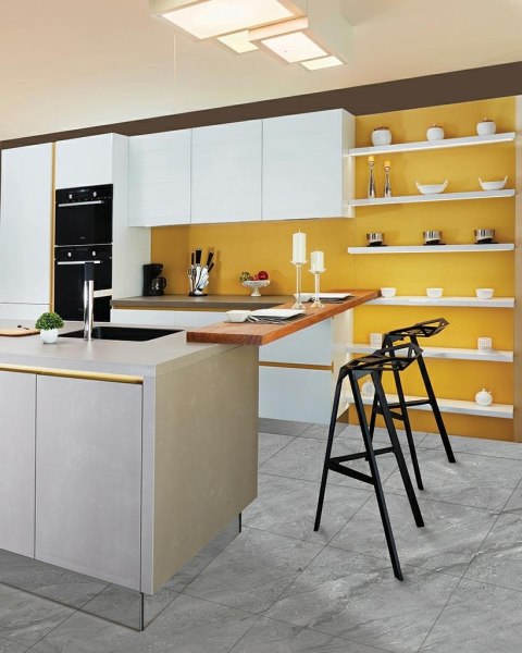 King Home Krzesło barowe SPLIT PREMIUM czarne - aluminium