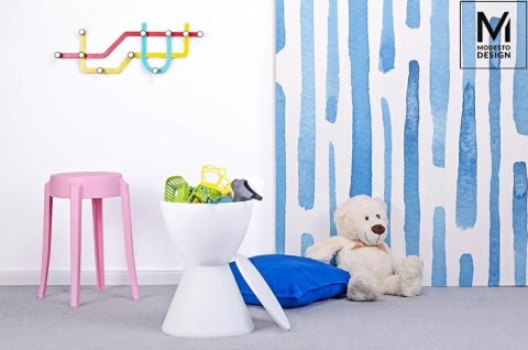 Modesto Design MODESTO stołek TAMBURO biały - polipropylen