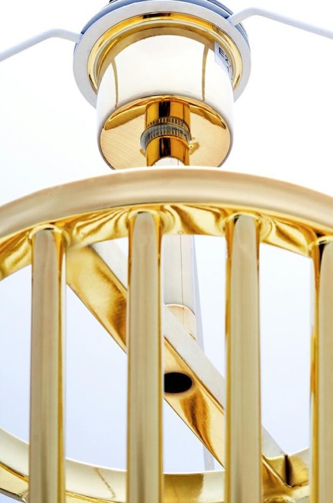 MOOSEE lampa podłogowa HOLMES złota z czarnym kloszem