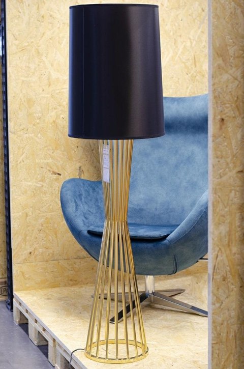 MOOSEE lampa podłogowa HOLMES złota z czarnym kloszem