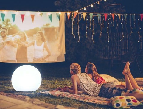 New Garden NEW GARDEN lampa ogrodowa BULY 30 SOLAR & BATTERY biała