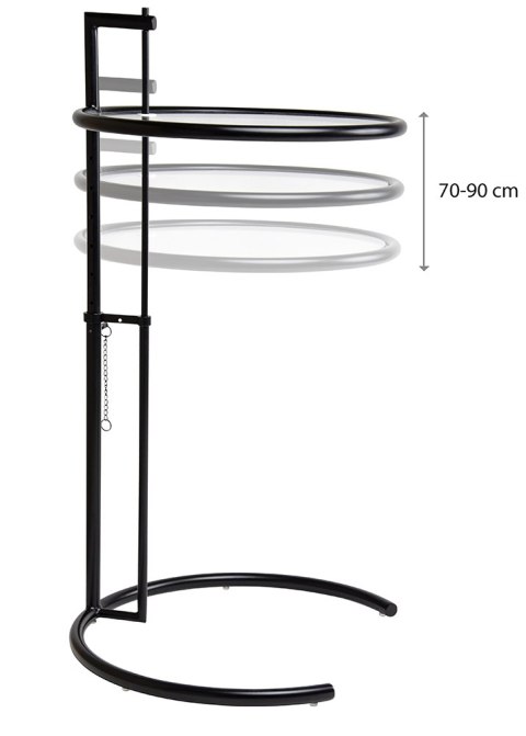 Stolik GREY chromowany - stal galwanizowana, szkło