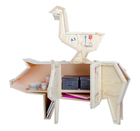 Szafka ŚWINIA - drewno sklejka