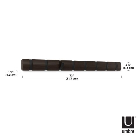 Umbra UMBRA wieszak na ubrania FLIP 8 czarny orzech