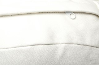 Fotel BUBBLE STAND 2 poduszka biała - akryl, chrom, ekoskóra