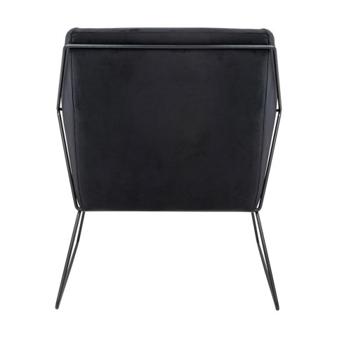 Fotel EMMA VELVET czarny welur - podstawa czarna