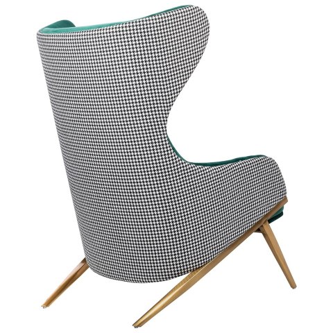 Fotel HAMPTON VELVET ciemny zielony - welur, metal