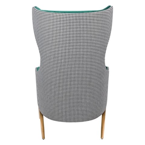 Fotel HAMPTON VELVET ciemny zielony - welur, metal