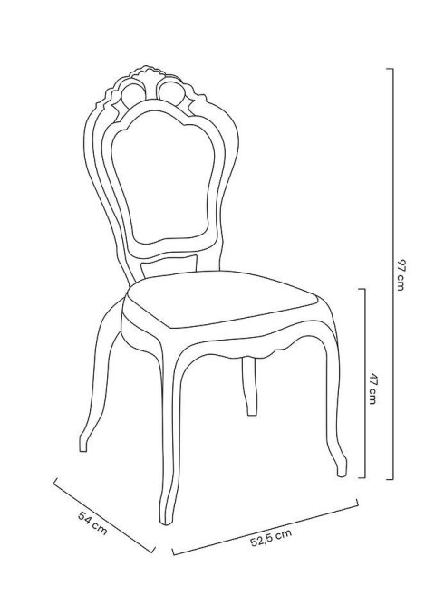 Krzesło KING czarne - poliwęglan