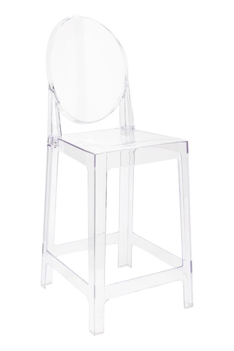 King Home Krzesło barowe VICTORIA 65 cm transparentne