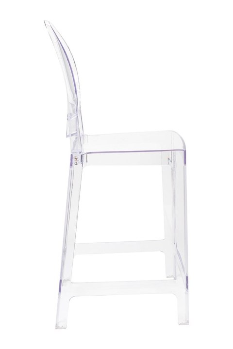 King Home Krzesło barowe VICTORIA 65 cm transparentne