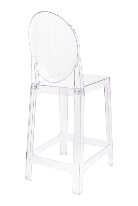 King Home Krzesło barowe VICTORIA 65 cm transparentne