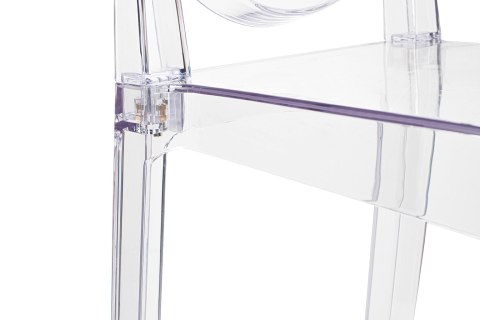 King Home Krzesło barowe VICTORIA 65 cm transparentne