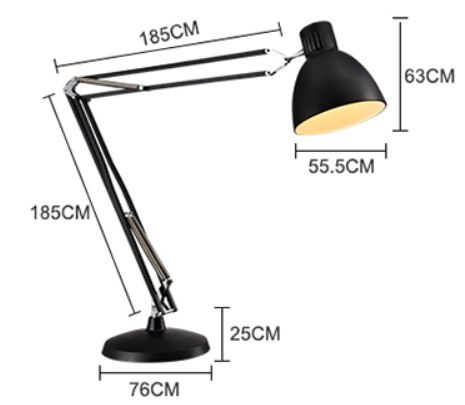 MOOSEE lampa podłogowa GIGANT czarna