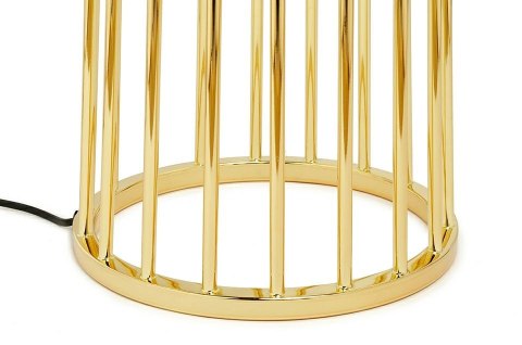 MOOSEE lampa podłogowa HOLMES STRAIGHT złota z czarnym kloszem