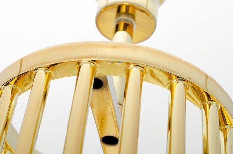 MOOSEE lampa podłogowa HOLMES STRAIGHT złota z czarnym kloszem