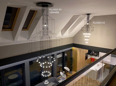 MOOSEE lampa wisząca FLUSSO 43 GRANDE czarna