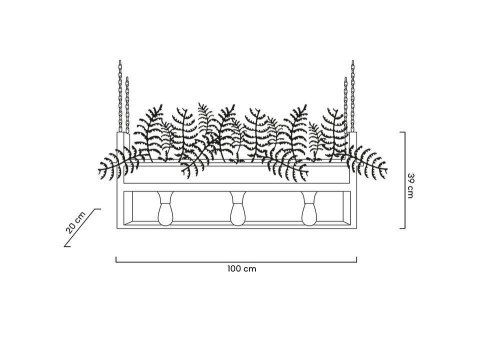 MOOSEE lampa wisząca / kwietnik SEMIRA 100 INDUSTRIAL