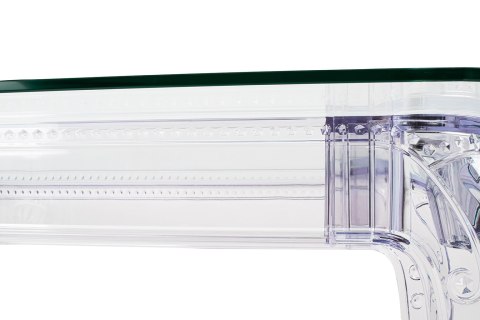 King Home Stół KING 120 transparentny - poliwęglan, szkło hartowane