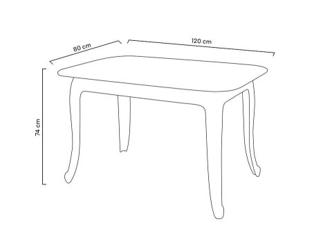 King Home Stół KING 120 transparentny - poliwęglan, szkło hartowane