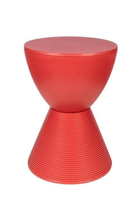 King Home Stołek TAMBURO pastelowy koralowy - polipropylen