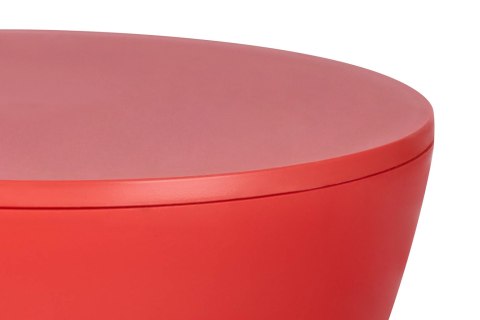 King Home Stołek TAMBURO pastelowy koralowy - polipropylen
