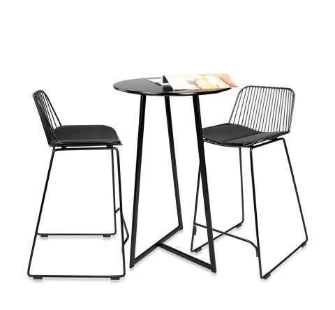 King Home Stolik barowy ALLEN 60 czarny