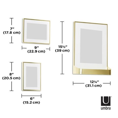 Umbra UMBRA zestaw 5 ramek na zdjęcia MATINNE złote