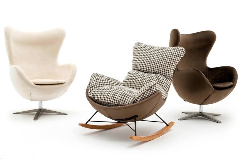 King Home Fotel EGG SZEROKI VELVET ciemny brąz.81 - welur, podstawa stal