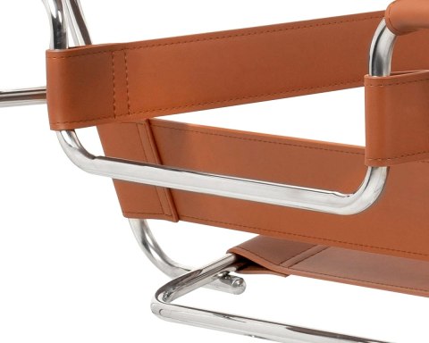 Fotel IVAN brązowy - ekoskóra