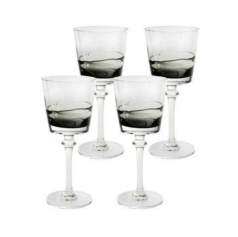 Kare Design KARE komplet 4 kieliszków do czerwonego wina MIMI 21 cm szary