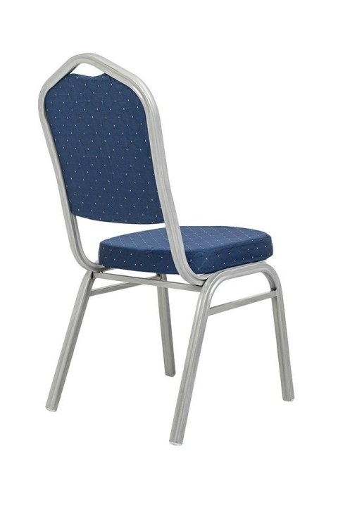 King Home Krzesło bankietowe / konferencyjne ARES niebieske / srebrne