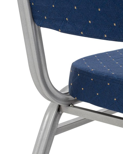 King Home Krzesło bankietowe / konferencyjne ARES niebieske / srebrne