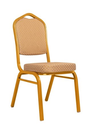King Home Krzesło bankietowe / konferencyjne HERA beżowe / złote