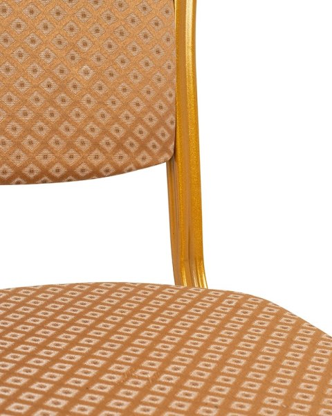 King Home Krzesło bankietowe / konferencyjne HERA beżowe / złote