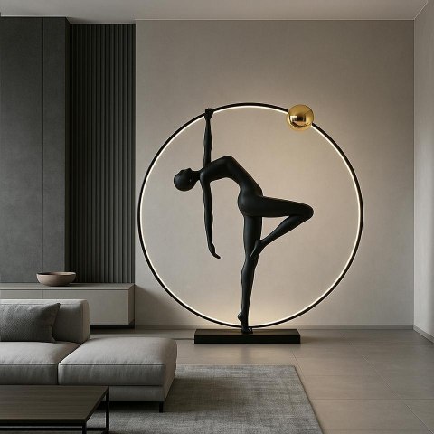 MOOSEE lampa podłogowa HUMAN ACROBATIC czarna