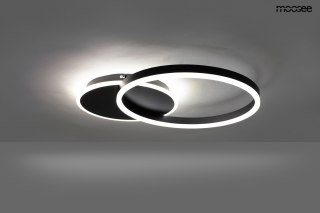 MOOSEE lampa sufitowa / plafon RINGS 2 czarna