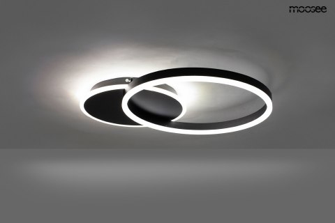 MOOSEE lampa sufitowa / plafon RINGS 2 czarna