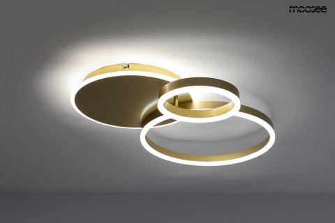 Moosee MOOSEE lampa sufitowa / plafon RINGS 3 złota