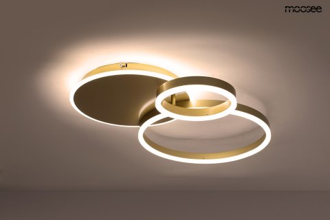 Moosee MOOSEE lampa sufitowa / plafon RINGS 3 złota