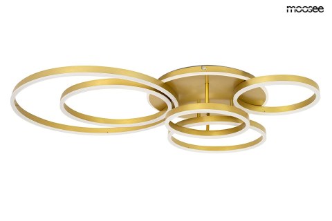 MOOSEE lampa sufitowa / plafon RINGS 6 złota