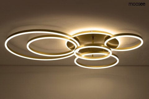 MOOSEE lampa sufitowa / plafon RINGS 6 złota