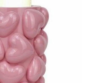 Richmond Interiors RICHMOND świecznik EMEL HEARTS L różowy